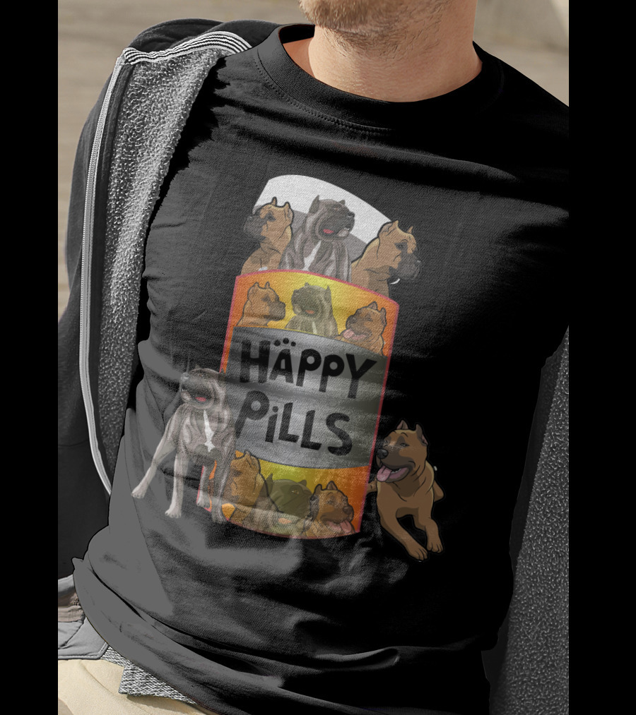 Happy Pills Dog Cartoon Canine Delight T-Shirt