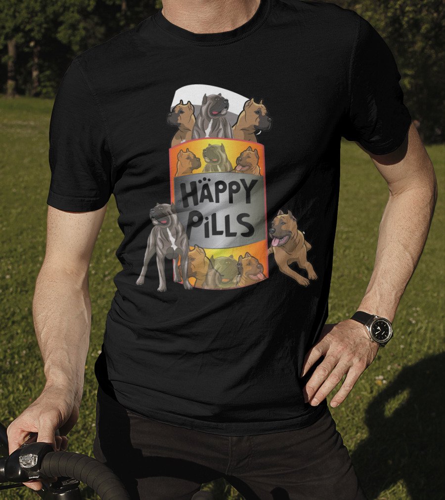 Happy Pills Dog Cartoon Canine Delight T-Shirt