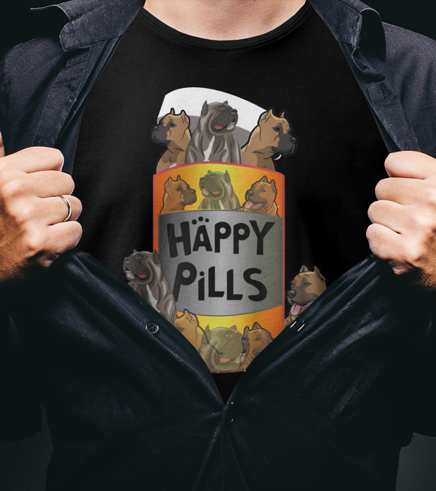 Happy Pills Dog Cartoon Canine Delight T-Shirt