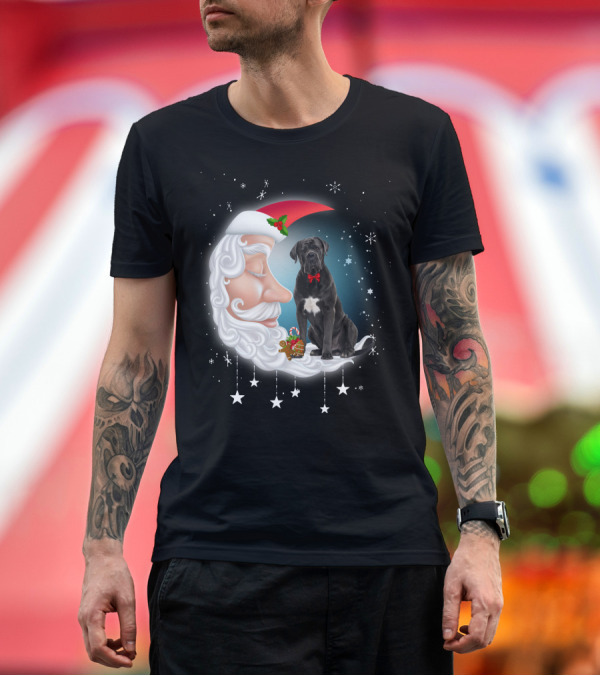 Premium T-Shirt: Santa Crescent Moon Cane Corso with Stars and Snowflakes T-Shirt Santa Crescent Moon Cane Corso with Stars and Snowflakes T-Shirt