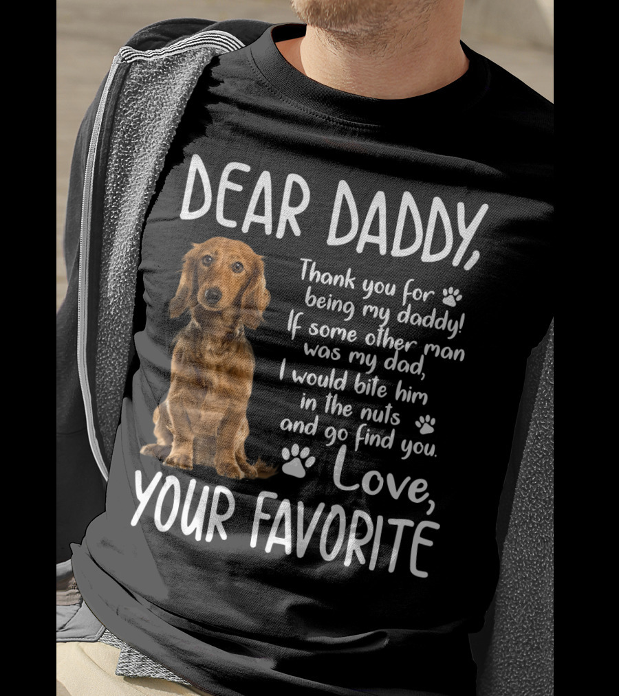 Dear Daddy Thank You For Being My Daddy Love Your Favorite Cocker Spaniel T-Shirt