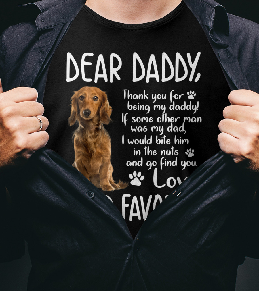 Dear Daddy Thank You For Being My Daddy Love Your Favorite Cocker Spaniel T-Shirt