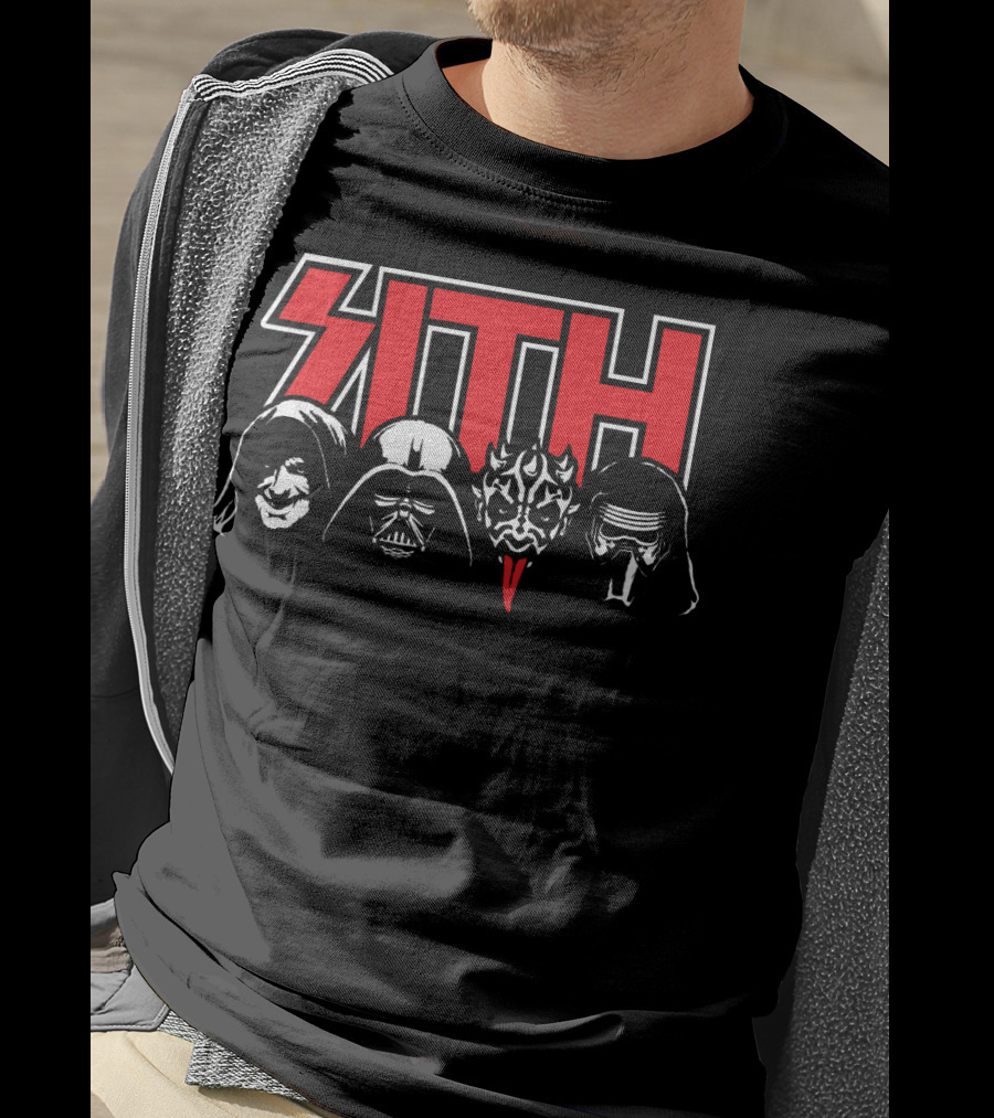Sith Lords Metal Band Style Design With Hooded Figures And Masks T-Shirt