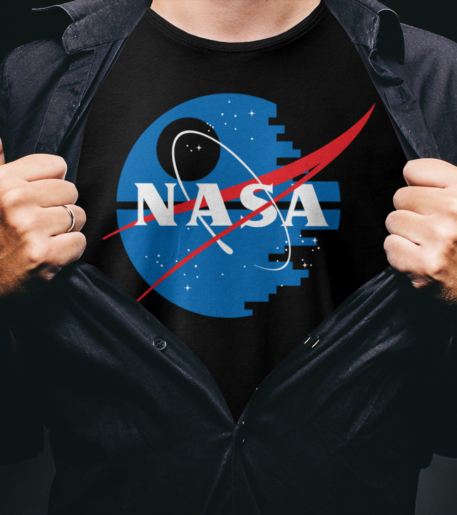 NASA Death Moon Star Wars Combination T-Shirt