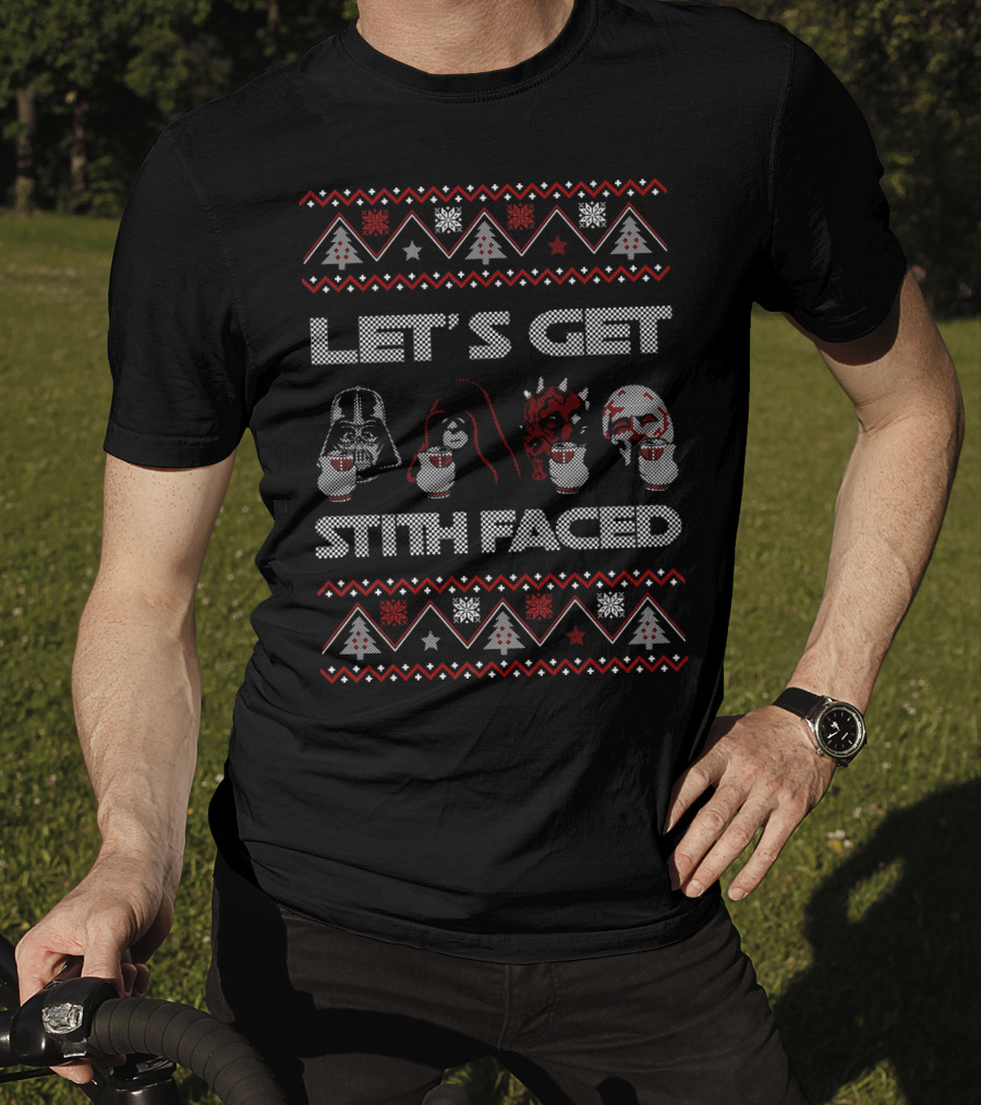 Let's Get Sith Faced Star Wars Inspired On Darth Vader Maul Sidious Grievous Ugly Christmas T-Shirt