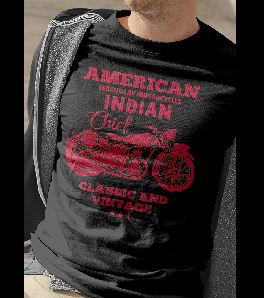 American Legendary Motorcycles Indian Chief Classic And Vintage T-Shirt