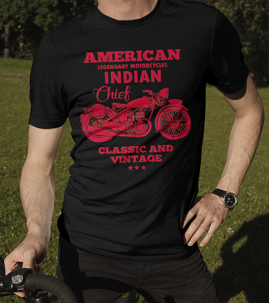 American Legendary Motorcycles Indian Chief Classic And Vintage T-Shirt