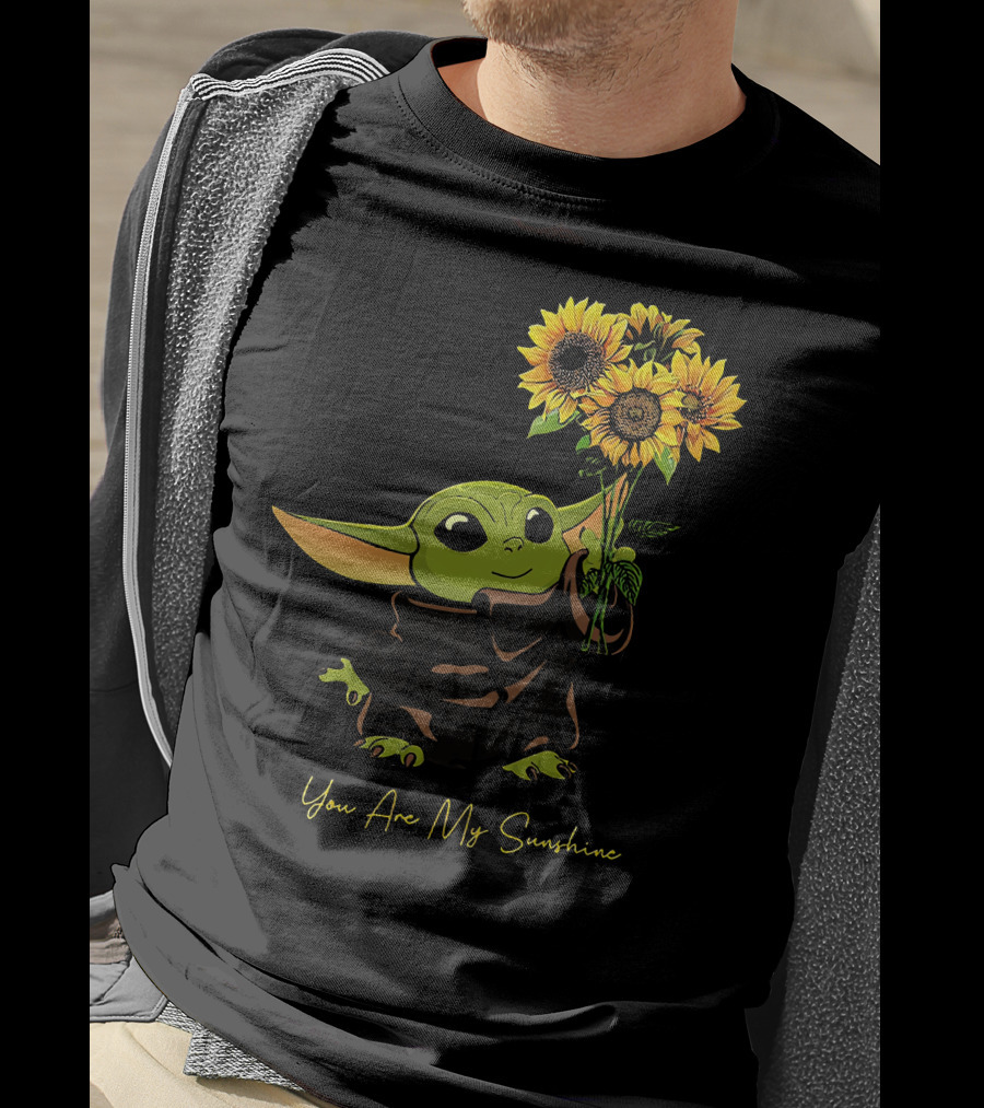 Baby Yoda You Are My Sunshine Sunflowers T-Shirt