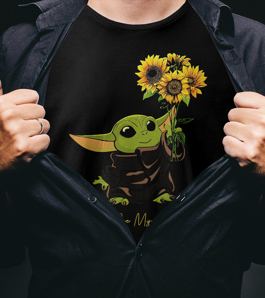 Baby Yoda You Are My Sunshine Sunflowers T-Shirt