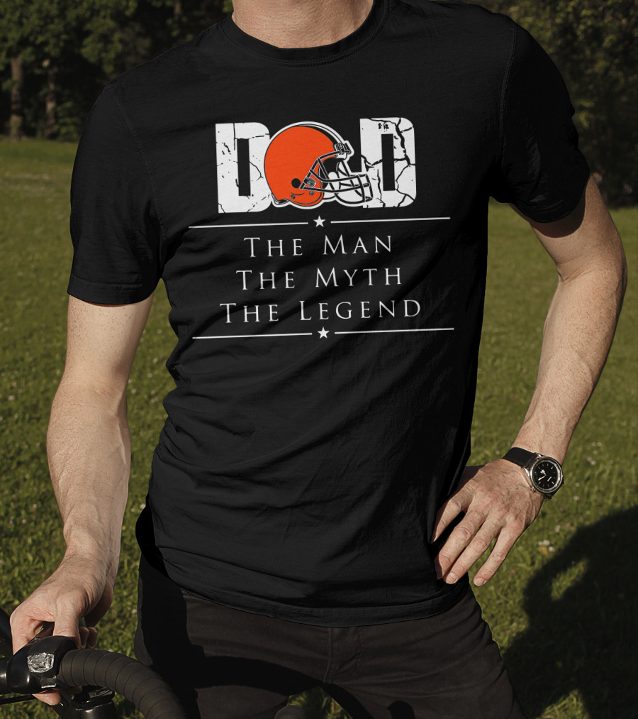 Cleveland Browns Dad The Man The Myth The Legend Football Helmet T-Shirt