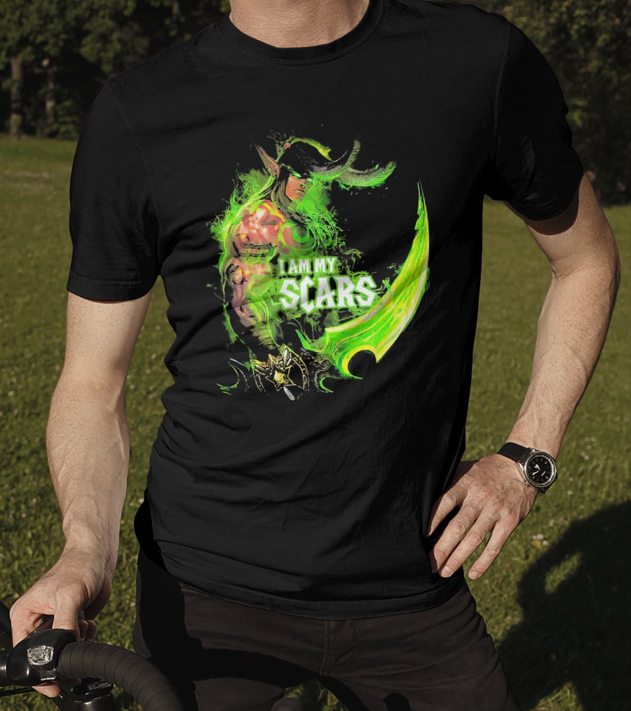 Ilidan I Am My Scars Warcraft Fantasy Character T-Shirt