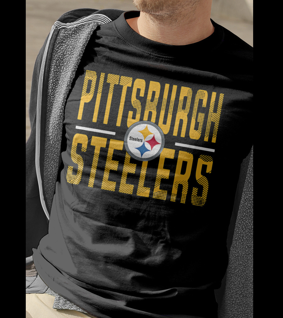 Pittsburgh Steelers Steelers Logo Yellow Black T-Shirt