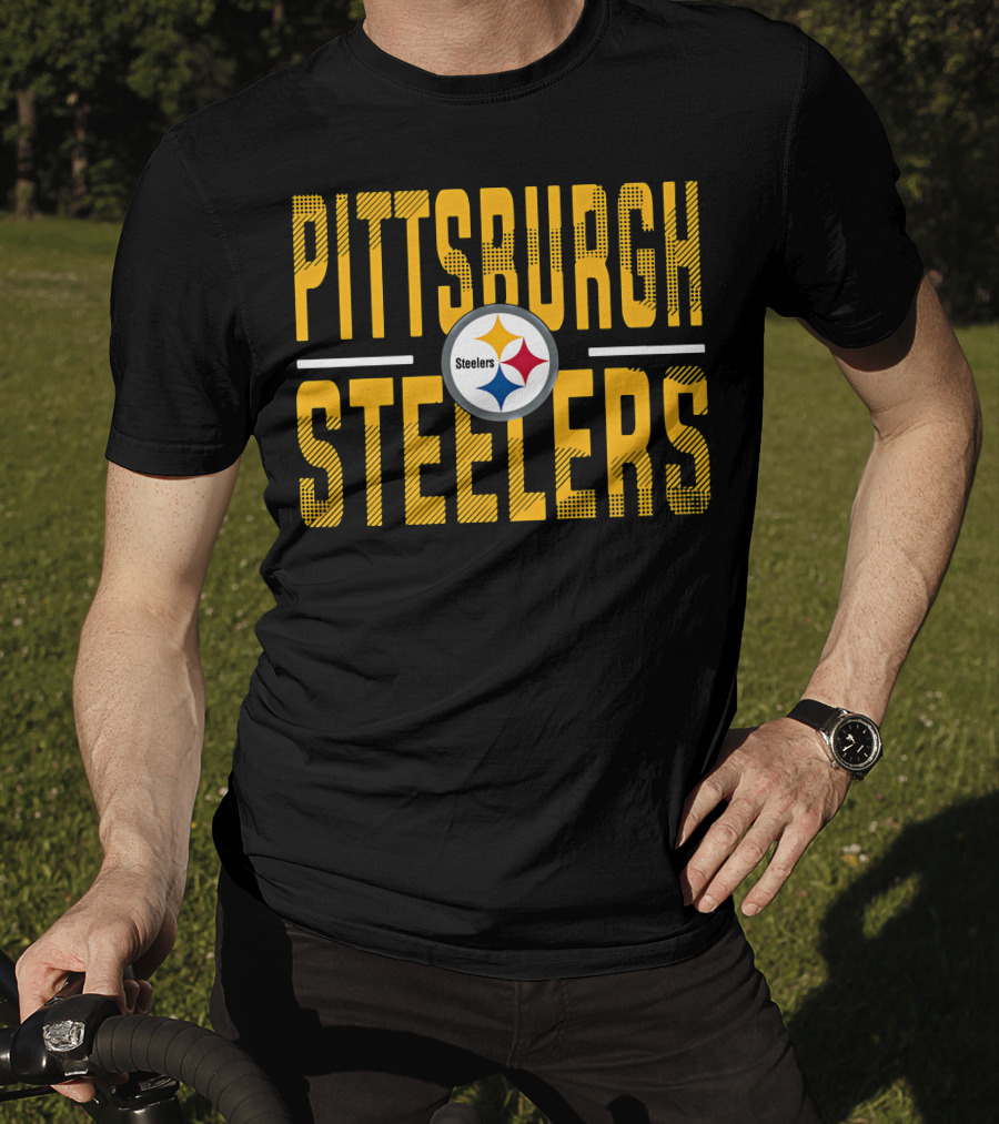 Pittsburgh Steelers Steelers Logo Yellow Black T-Shirt