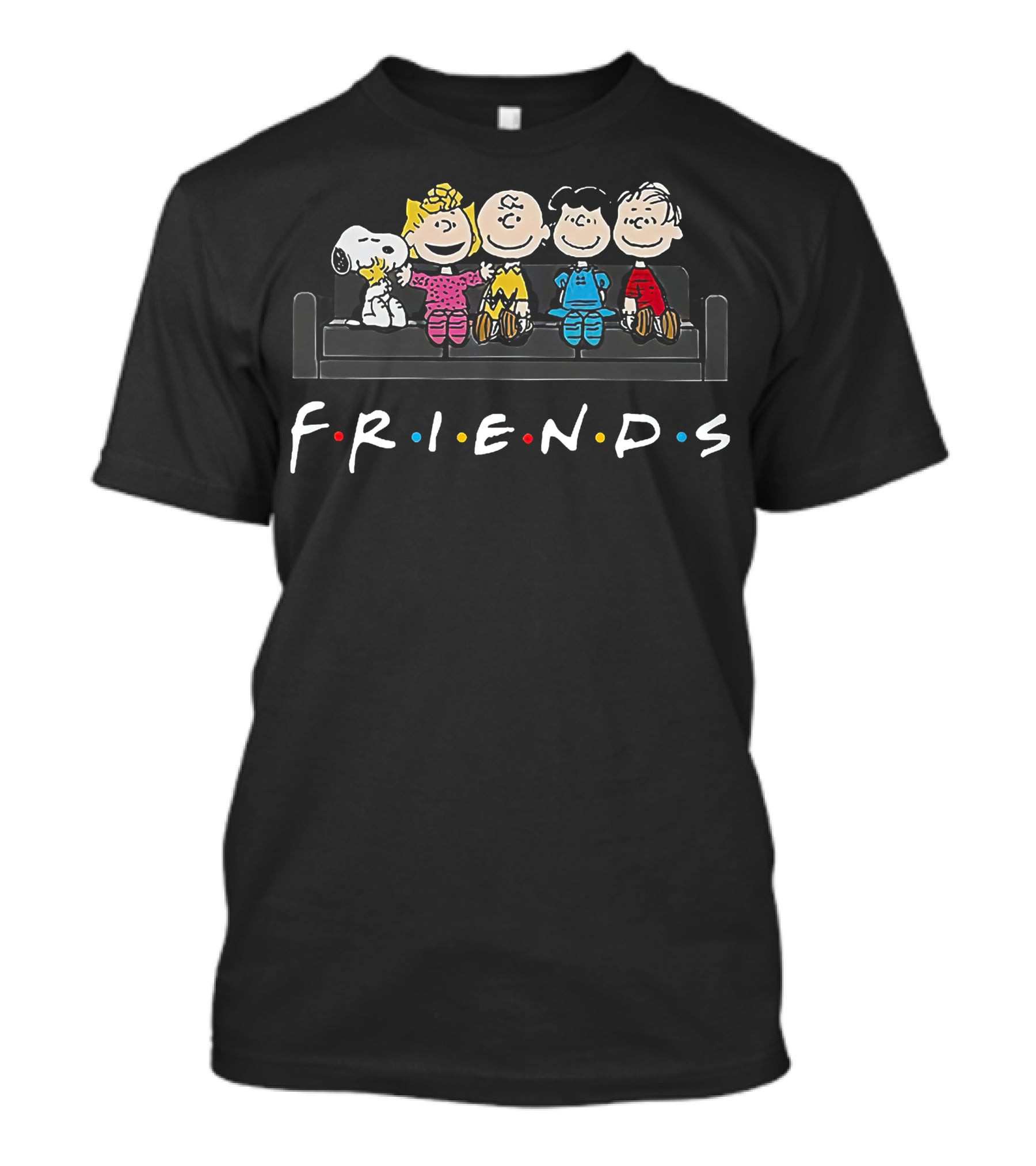 Snoopy And Friends On Sofa Iconic TV Show T-Shirt