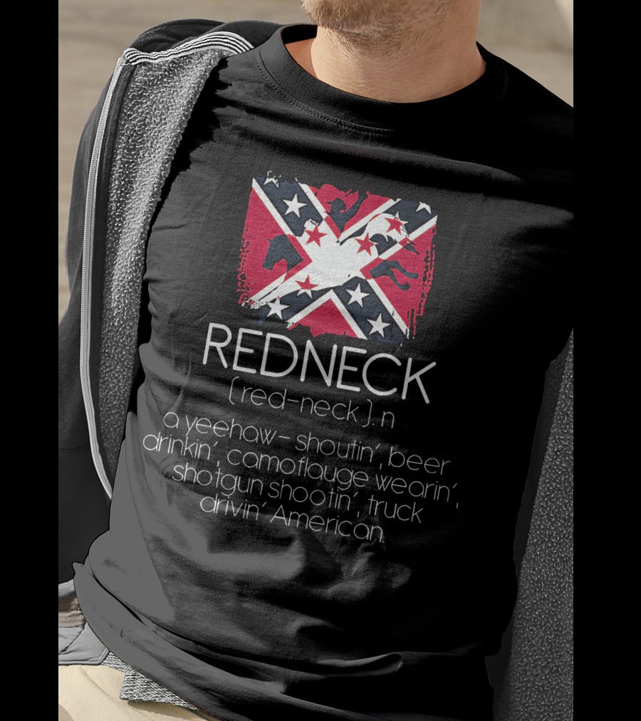 Redneck Yeehaw Shoutin' Beer Drinkin' Camouflage Wearin' Shotgun Shootin' Truck Drivin' American T-Shirt