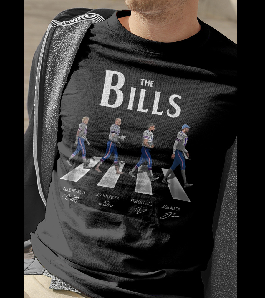 The Bills Abbey Road Cole Beasley Jordan Poyer Stefon Diggs Josh Allen Signatures T-Shirt