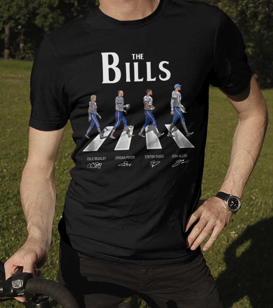 The Bills Abbey Road Cole Beasley Jordan Poyer Stefon Diggs Josh Allen Signatures T-Shirt