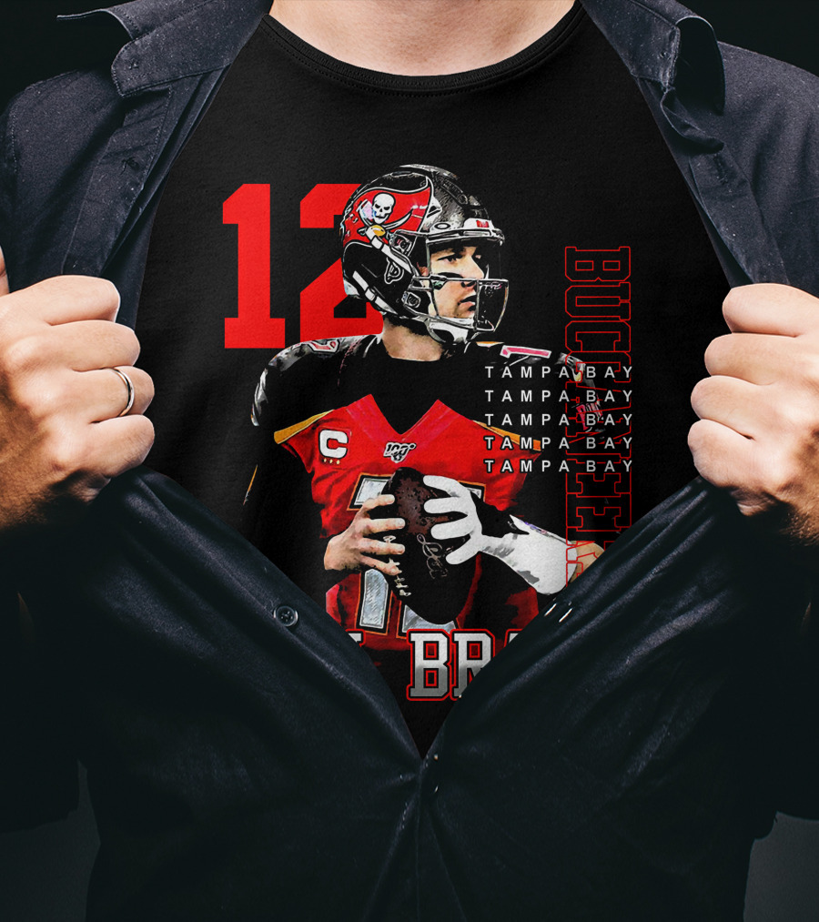 Tom Brady Tampa Bay Buccaneers Number 12 T-Shirt