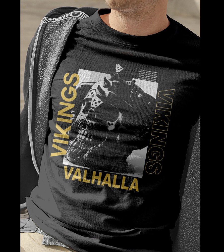 Vikings Valhalla Yule Skull Helm T-Shirt
