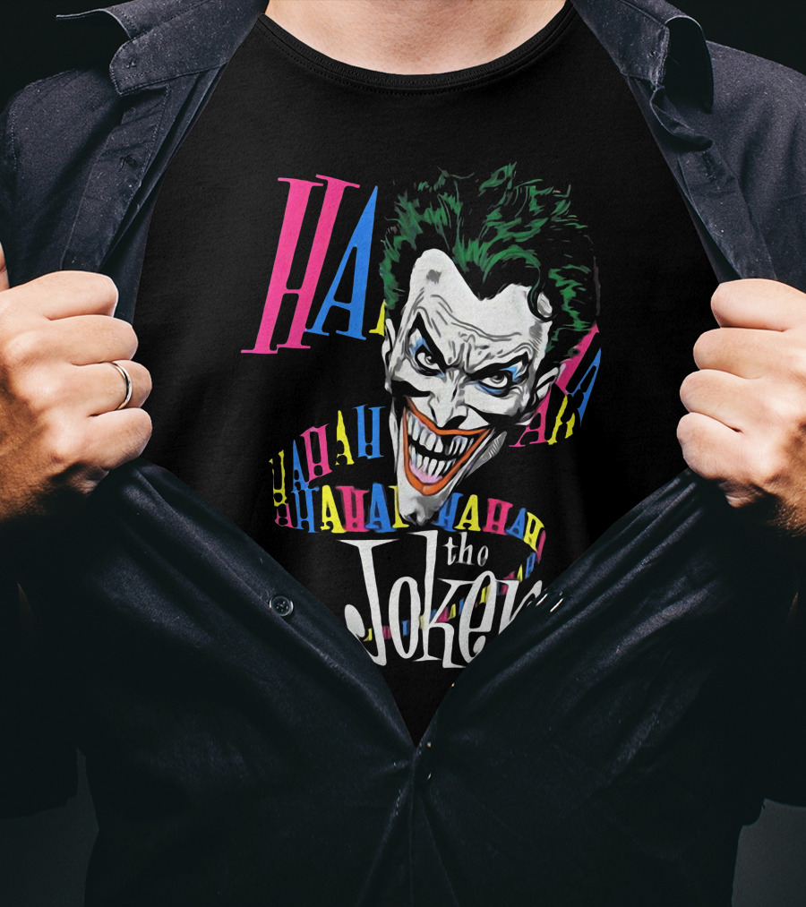 The Joker HAHA 1987 Brian Bolland Vintage DC Comic T-Shirt