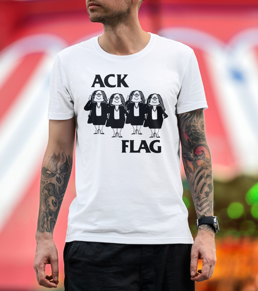 Ack Flag Cathy Comic Parody Black Flag T-Shirt
