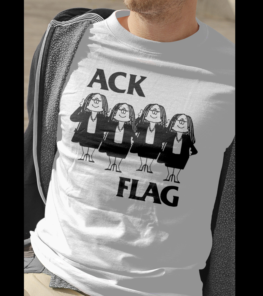 Ack Flag Cathy Comic Parody Black Flag T-Shirt