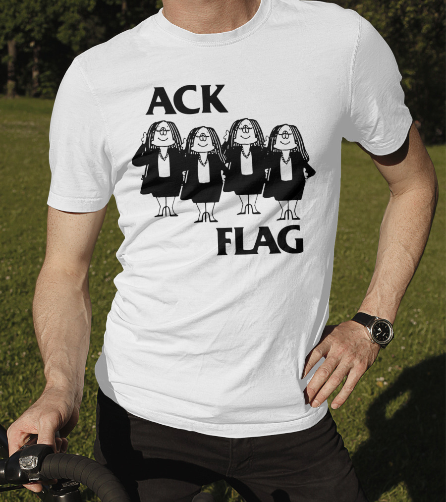 Ack Flag Cathy Comic Parody Black Flag T-Shirt