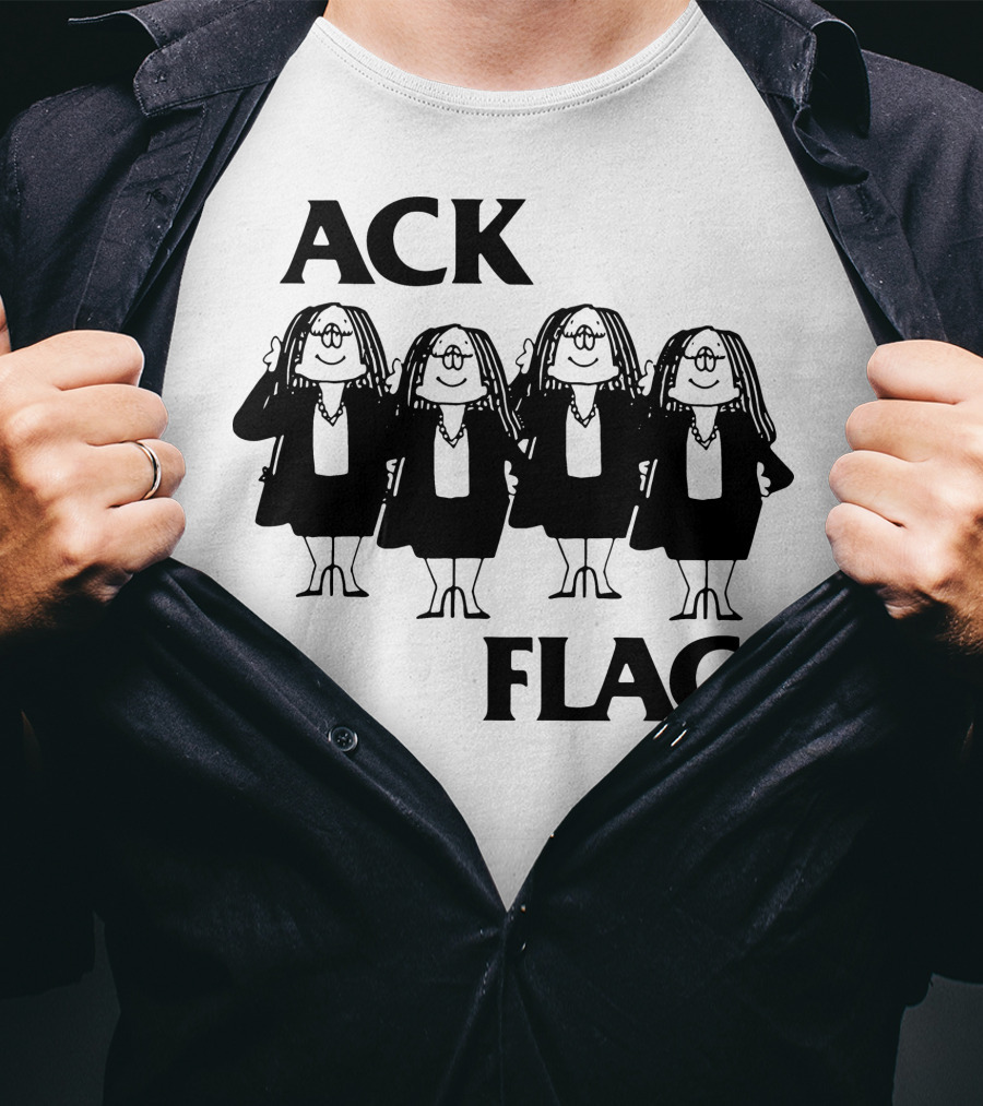 Ack Flag Cathy Comic Parody Black Flag T-Shirt