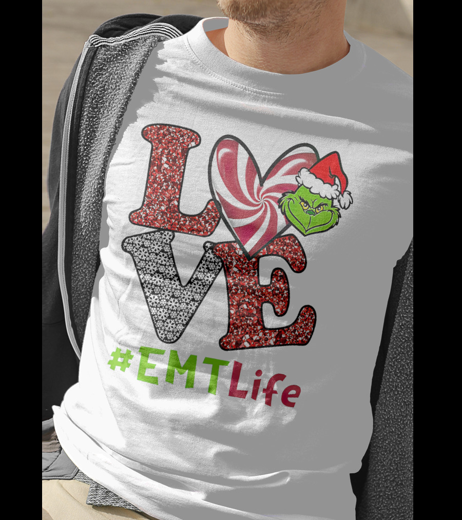 Love Grinch Heart #EMTLife T-Shirt