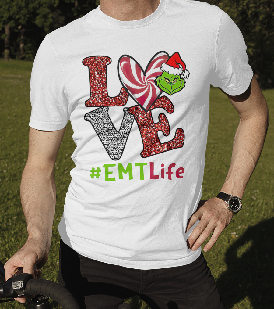 Love Grinch Heart #EMTLife T-Shirt