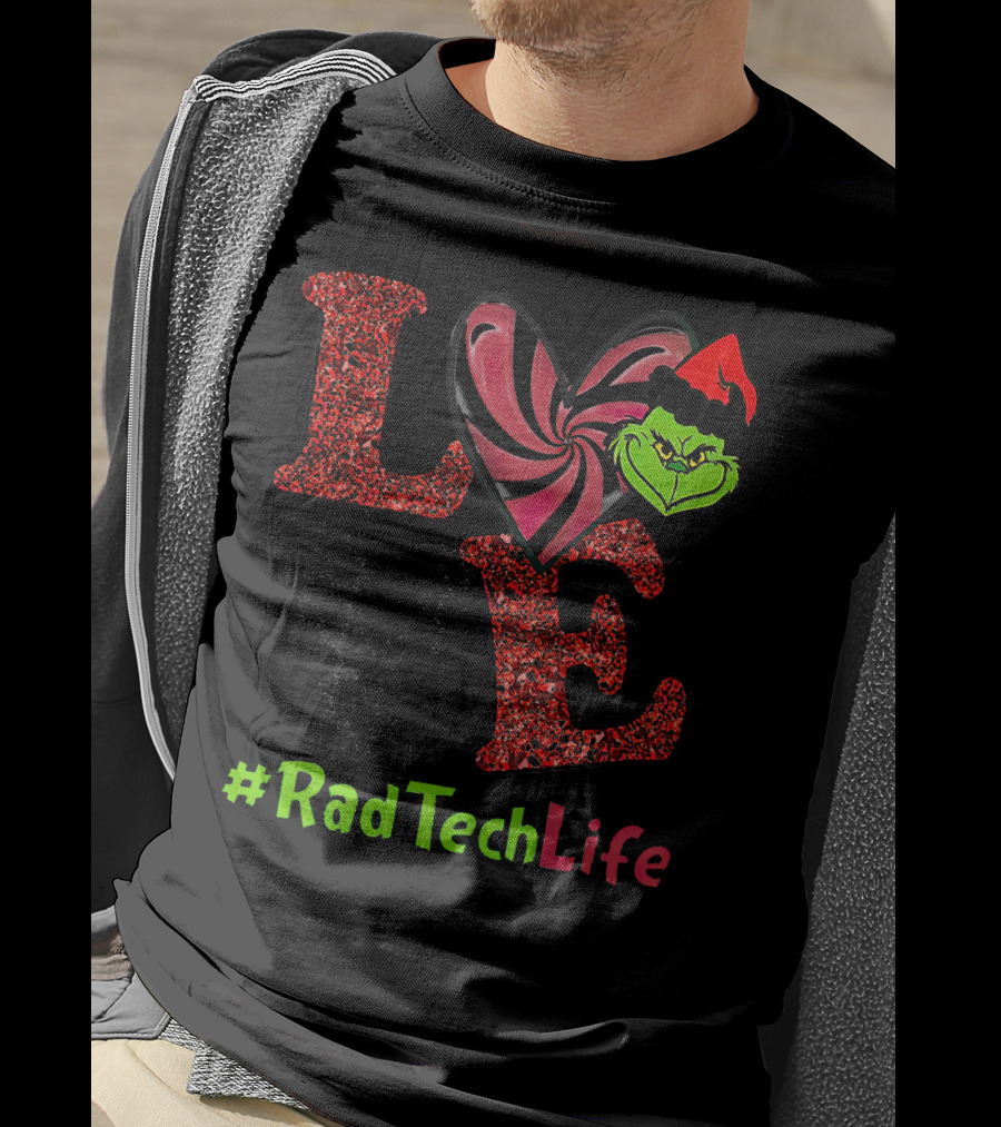LOVE Grinch Heart #RadTechLife T-Shirt
