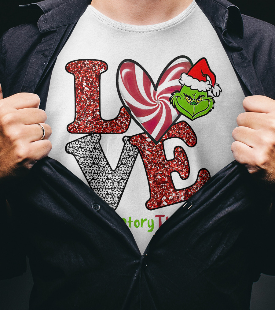 Grinch Love Christmas #RespiratoryTherapist T-Shirt