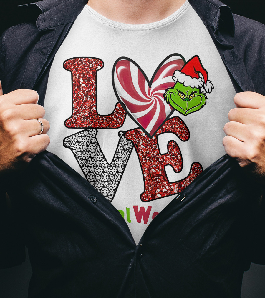 LOVE Grinch Heart #SocialWorker T-Shirt