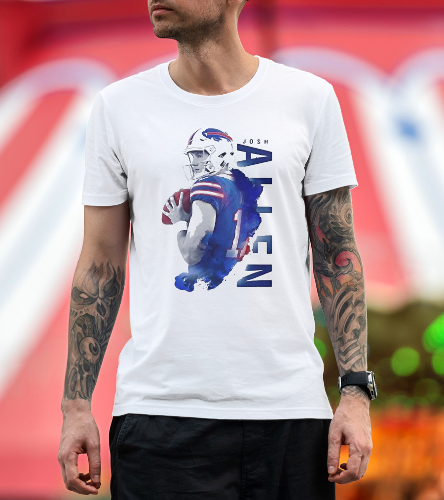 Josh Allen 17 Buffalo Bills NFL Quarterback T-Shirt