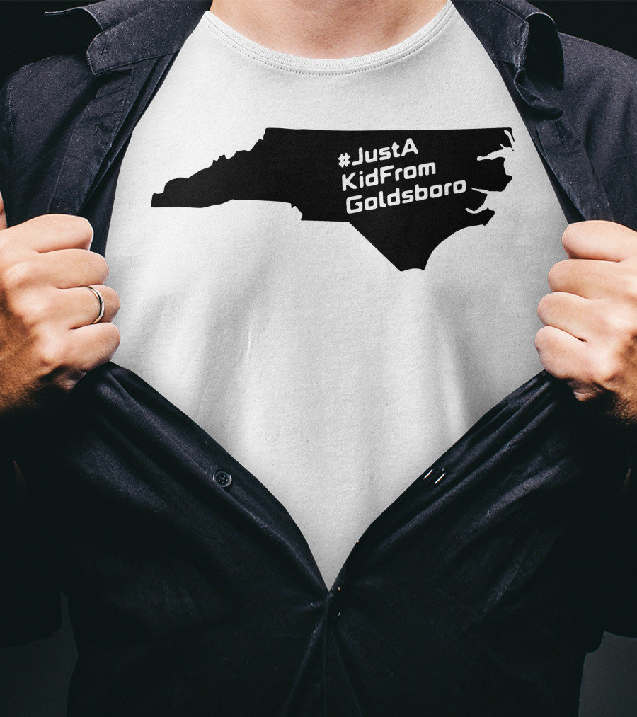 JustAKidFromGoldsboro North Carolina Map T-Shirt