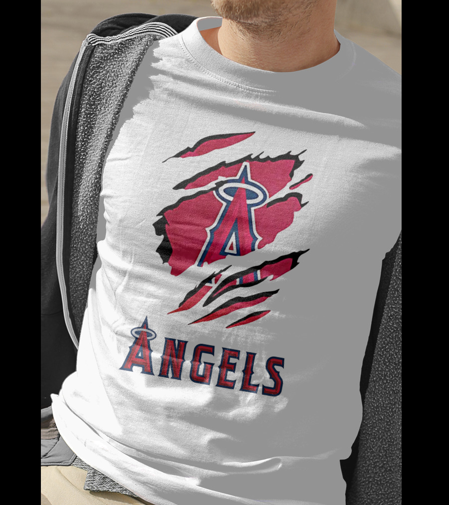 Los Angeles Angels Inside Baseball Claw Marks T-Shirt