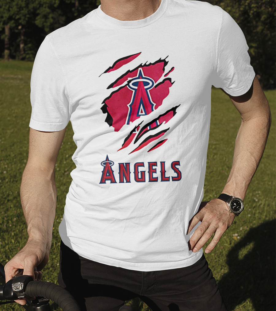 Los Angeles Angels Inside Baseball Claw Marks T-Shirt