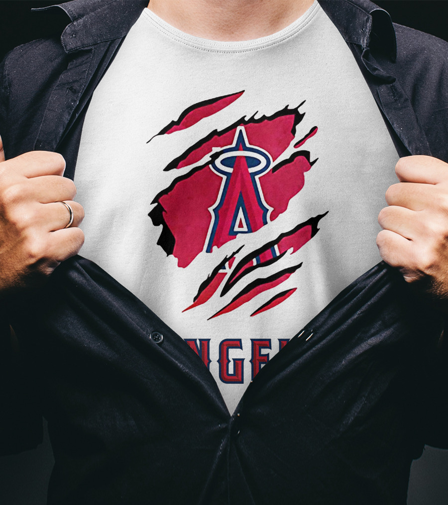 Los Angeles Angels Inside Baseball Claw Marks T-Shirt