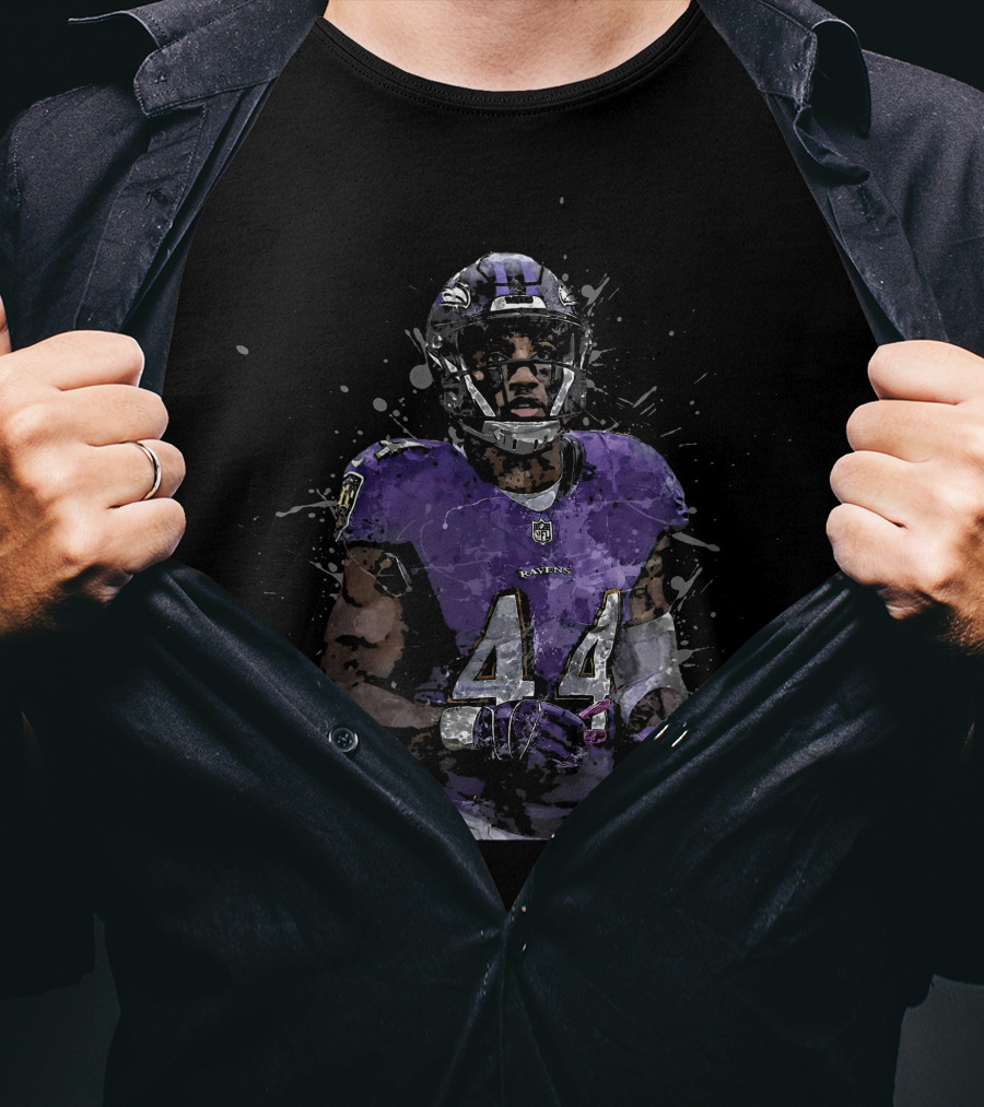 Baltimore Ravens Player 44 NFL Playoffs Football T-Shirt