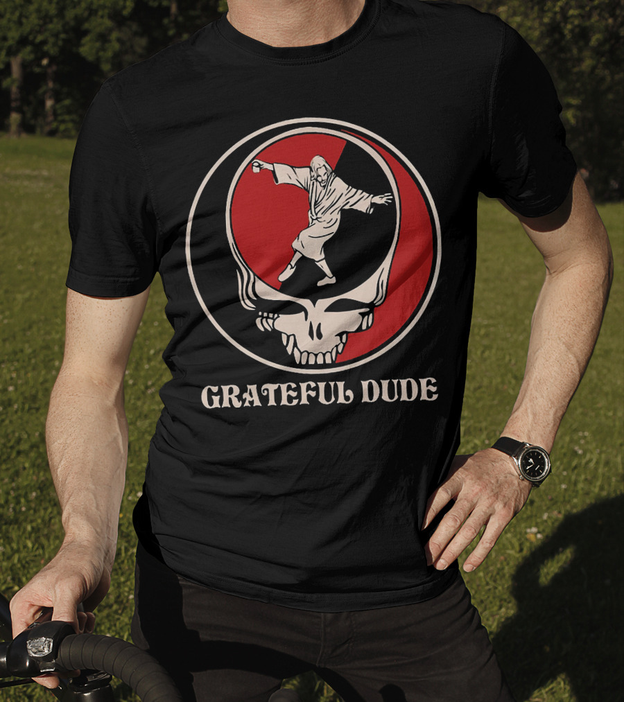 Grateful Dude Steal Your Face Skeleton Dancing Monk T-Shirt