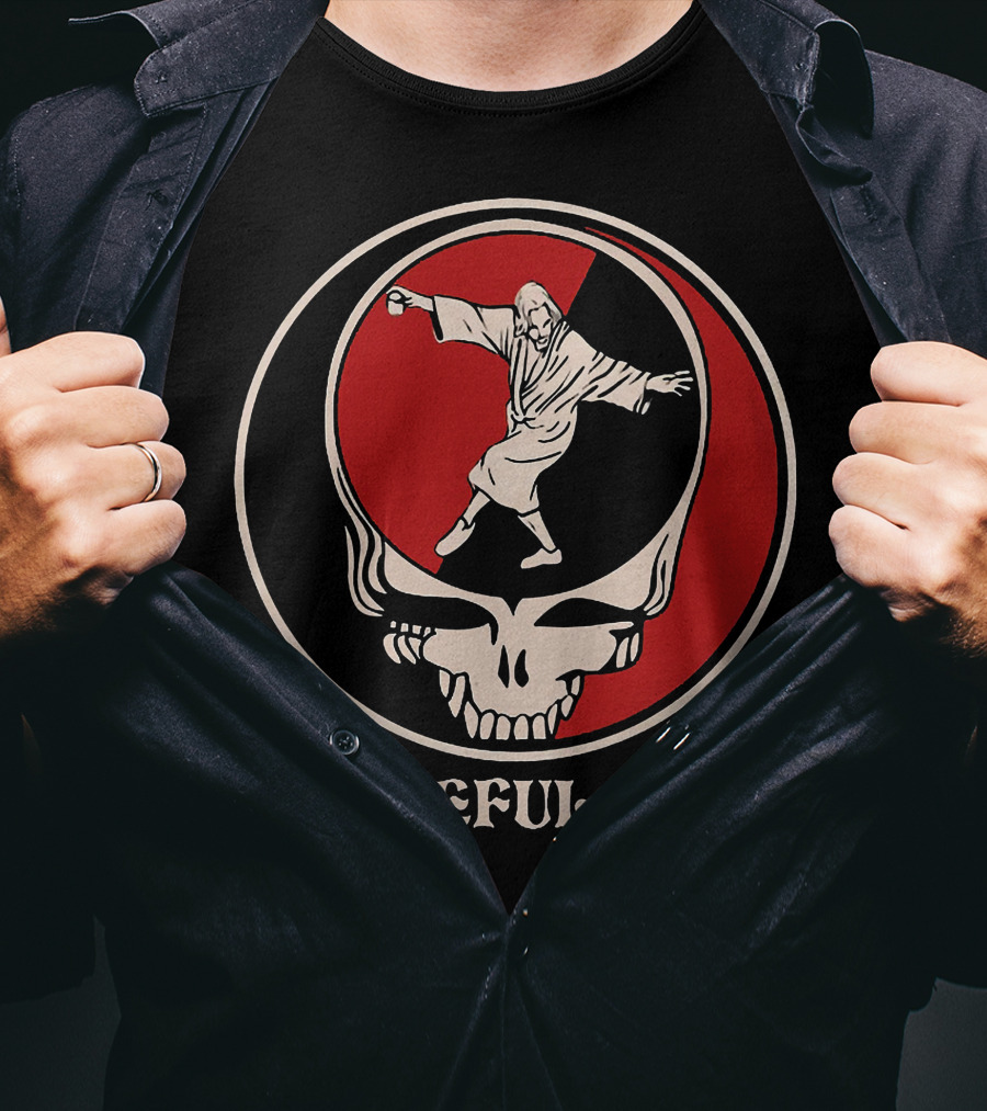Grateful Dude Steal Your Face Skeleton Dancing Monk T-Shirt
