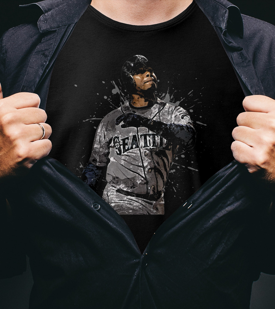 Ken Griffey Jr. Seattle Mariners Splatter T-Shirt