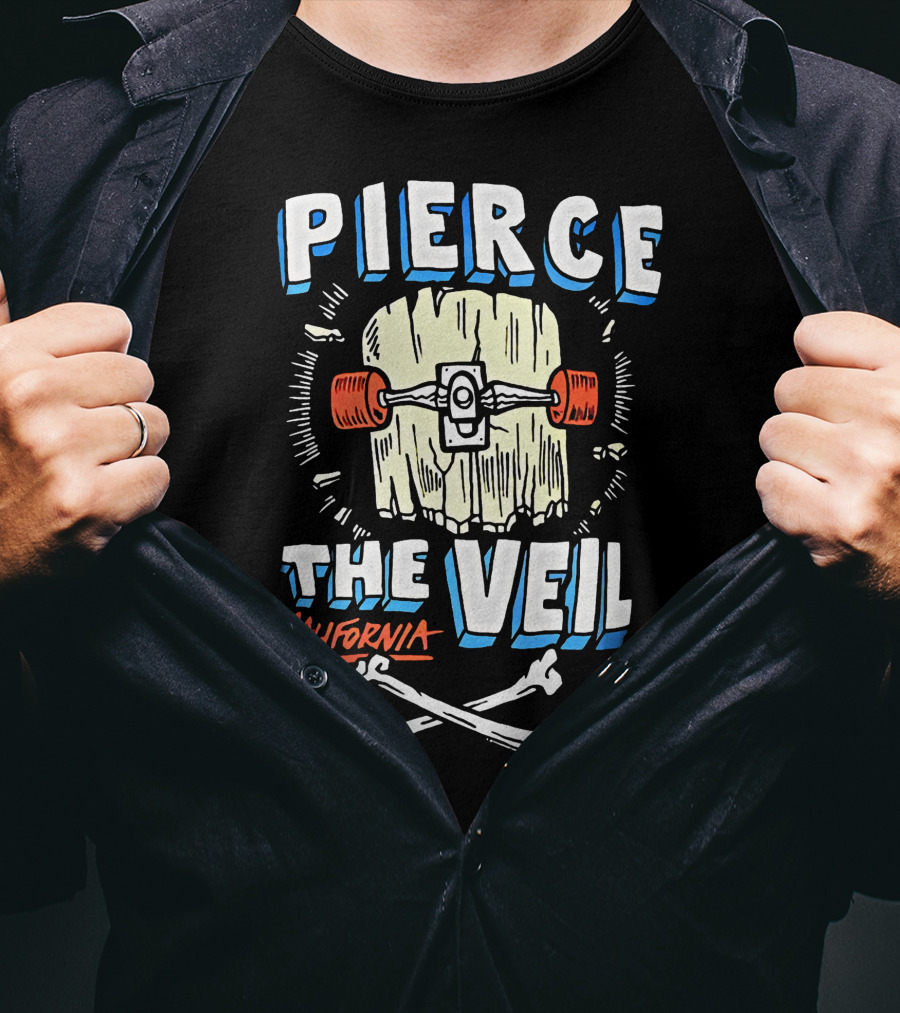 Pierce The Veil California Skateboard Bones T-Shirt
