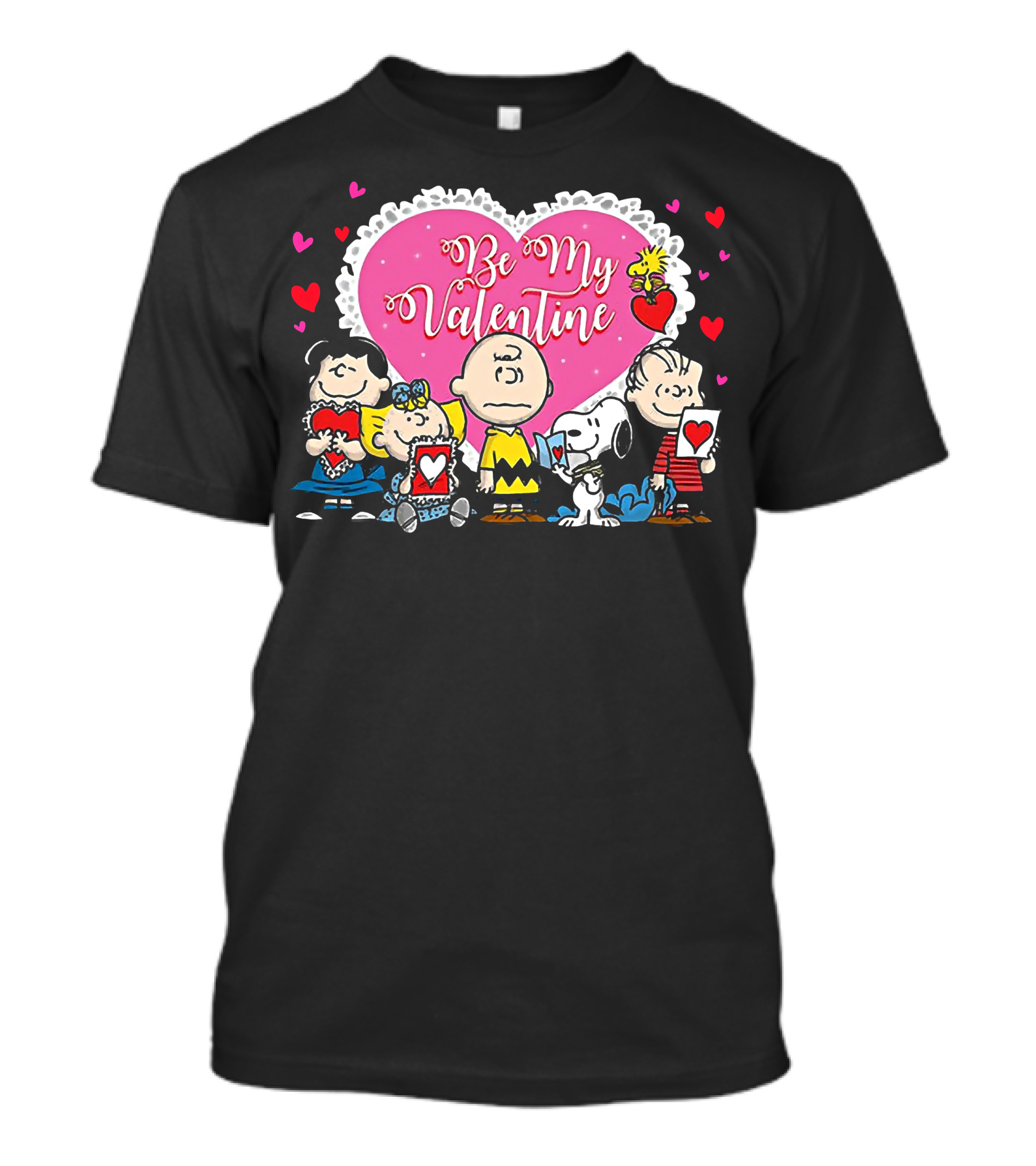 Peanuts Be My Valentine Heart And Characters T-Shirt