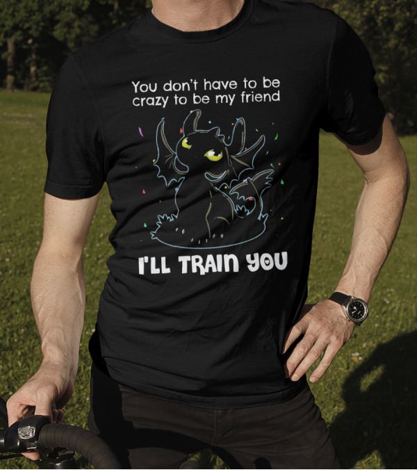 You Don't Have To Be Crazy To Be My Friend Toothless I'll Train You T-Shirt