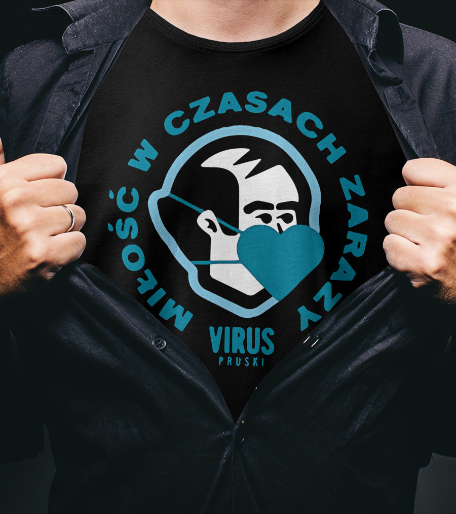 Miłość W Czasach Zarazy Virus Pruski Koszulka Męska T-Shirt