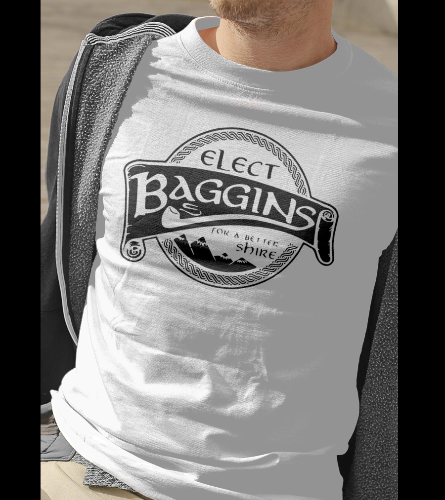 Elect Baggins For A Better Shire Middle Earth Hobbit Campaign T-Shirt