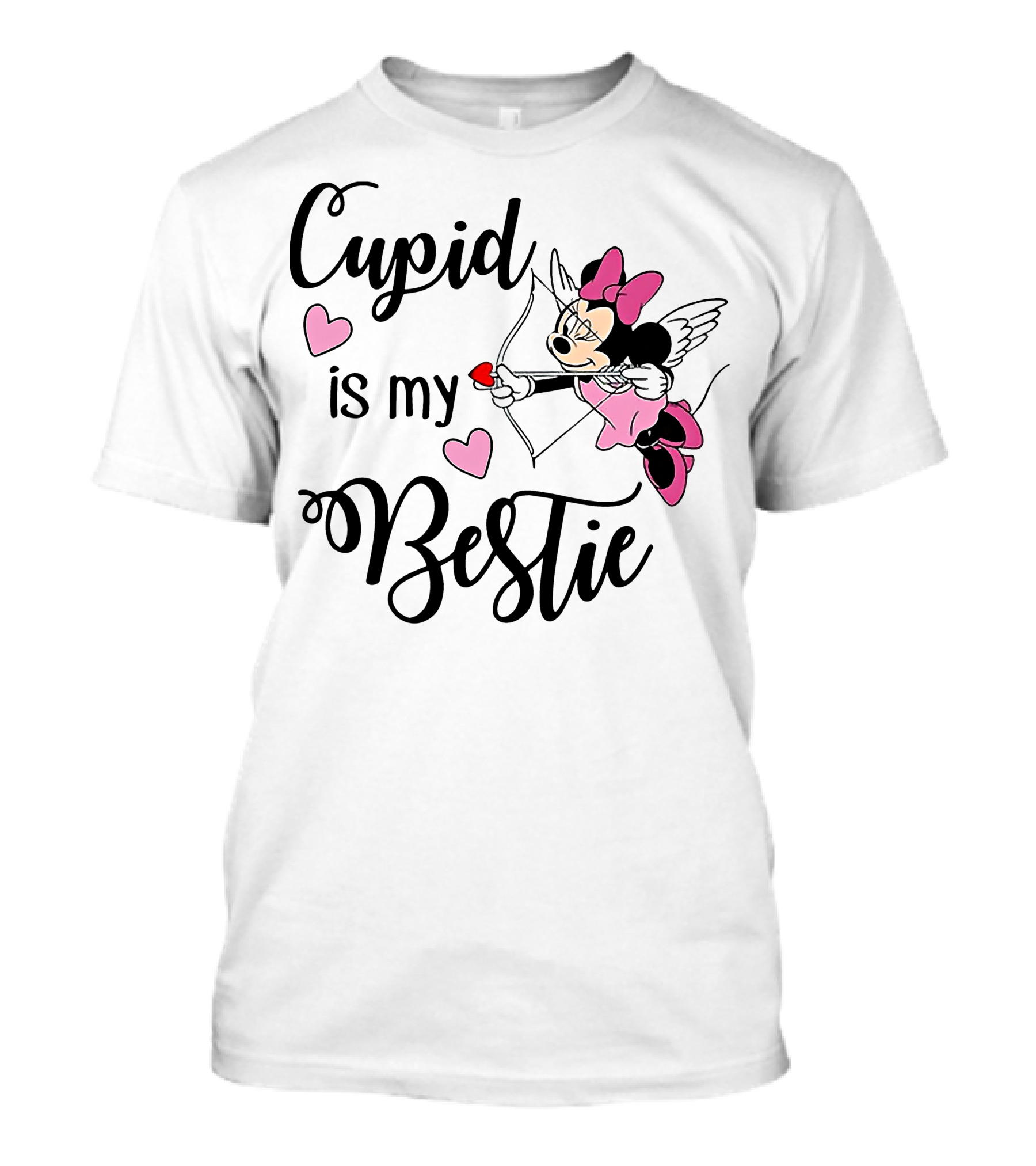 Cupid Is My Bestie Minnie Mouse Hearts T-Shirt
