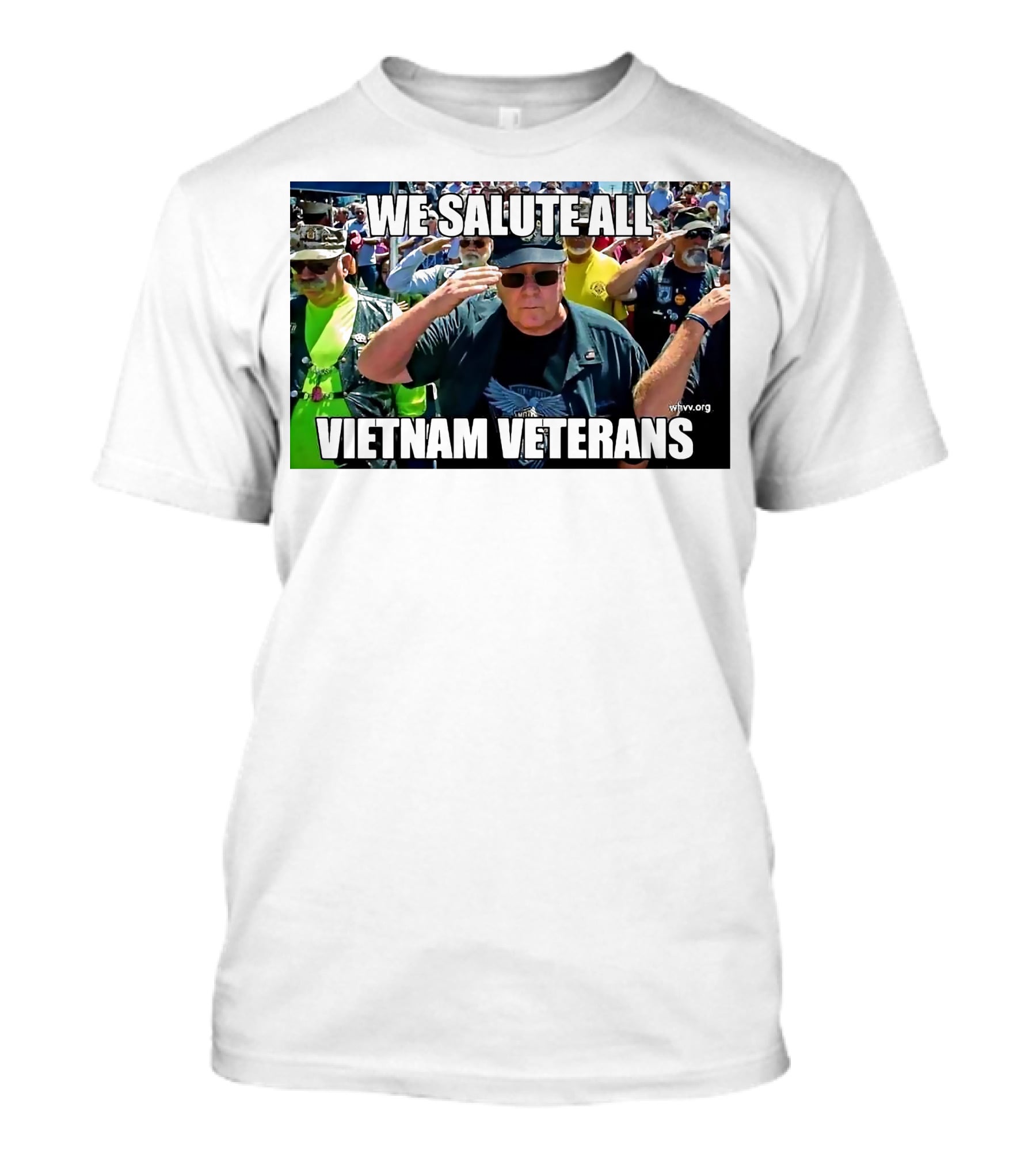 We Salute All Vietnam Veterans Vva.org USA Patriotic Honor Military Tribute Saluting Soldiers T-Shirt