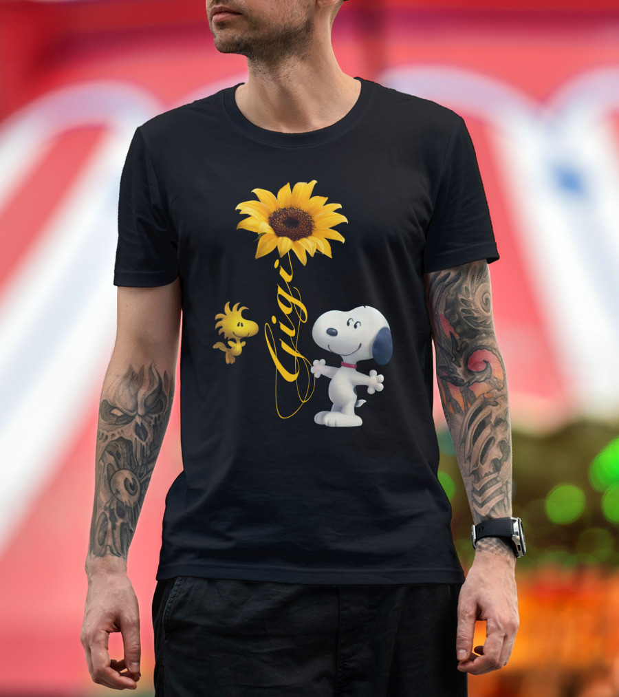 Gigi Snoopy Woodstock Sunflower Peanuts T-Shirt